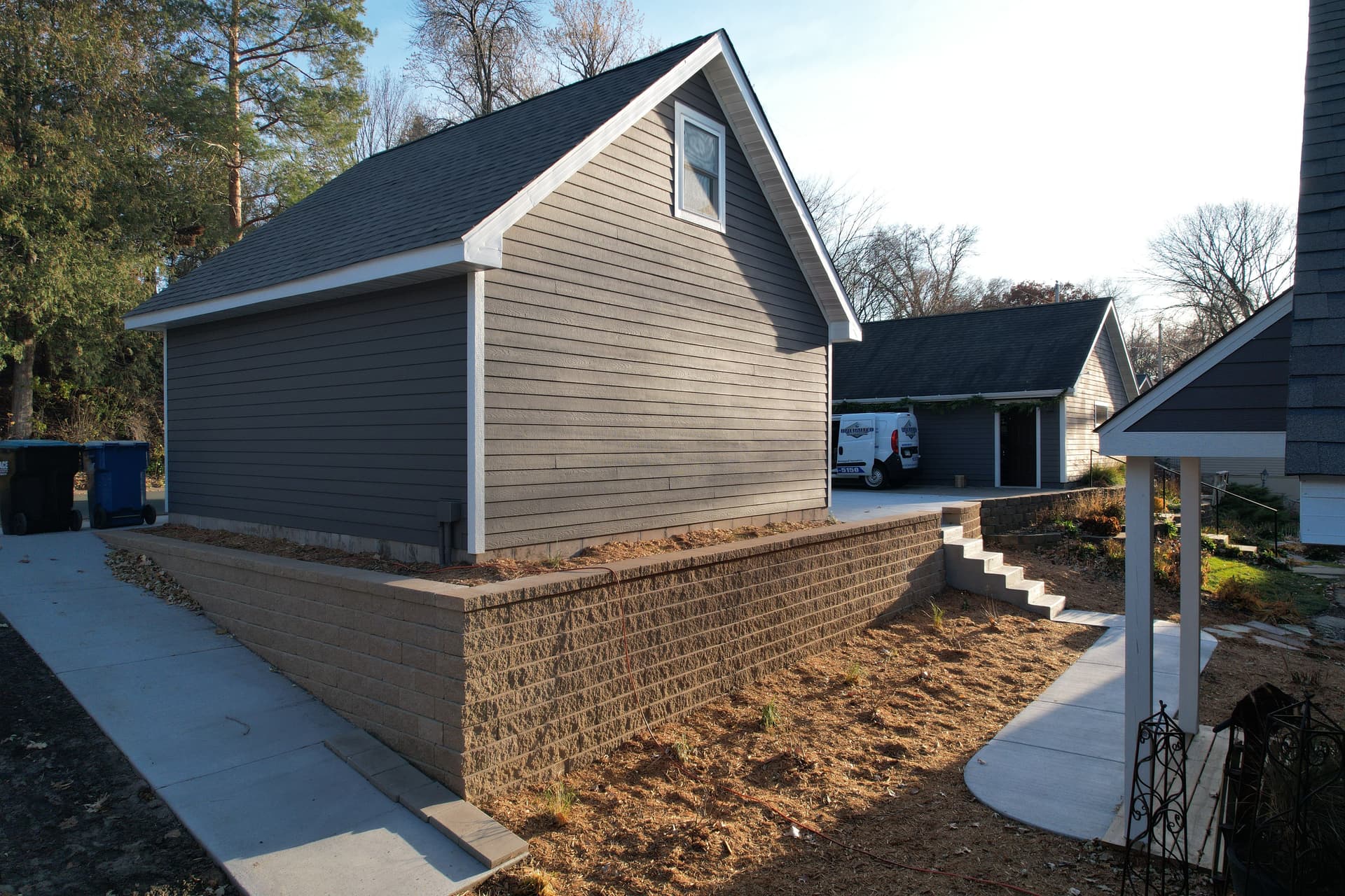 Gallery photos for Failing Retaining Wall Rebuilt Right to Support a Minnesota Garage: Image #3